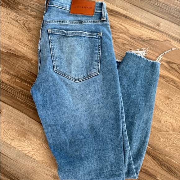 Lucky Brand Denim - Lucky Brand Light Blue Skinny Jeans with Raw Hem
